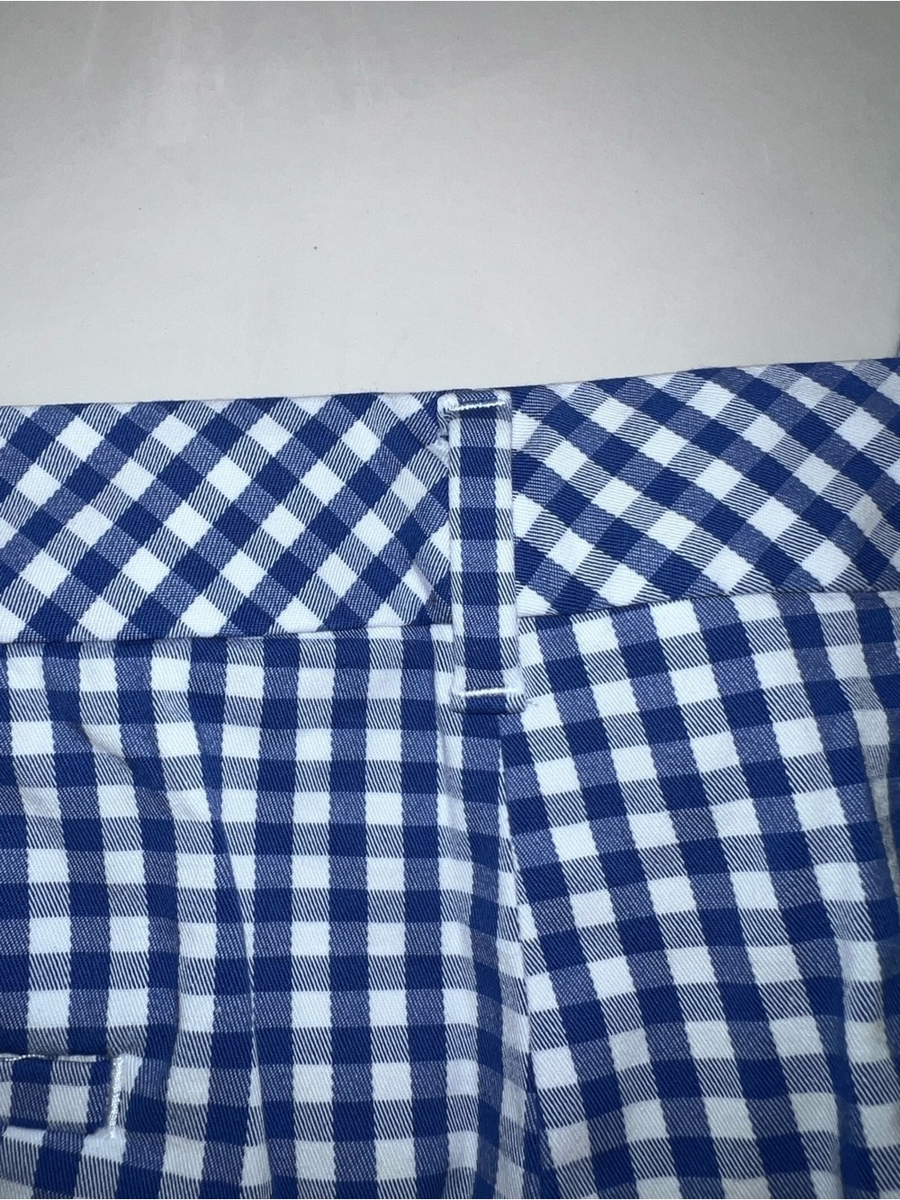 💙 Talbots Petites Blue White Gingham Capri Pants Women’s 14P Coastal Preppy💙 - Picture 10 of 11